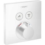 Hansgrohe ShowerSelect baterie dus termostatata 2 functii, montaj incastrat, alb mat