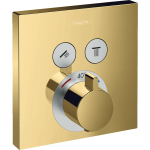 Hansgrohe ShowerSelect baterie dus termostatata 2 functii, montaj incastrat, gold optic