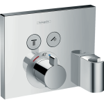 Hansgrohe ShowerSelect Fixfit&Porter baterie dus termostatata 2 functii, montaj incastrat, cu suport dus, crom