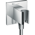 Hansgrohe FixFit Porter Square conector dus cu suport para inclus, crom