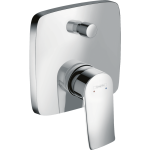 Hansgrohe Metris baterie cada-dus montaj incastrat, ornament patrat, crom