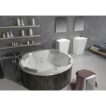 Riho Thermae Line Carmen 180 cm, tetiere negre - imagine 2