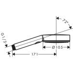 Hansgrohe Pulsify Select 105 3 jet PowderRain Relaxation para dus alb mat - imagine 2