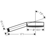 Hansgrohe Pulsify 105 1 jet PowderRain  para dus alb crom - imagine 2