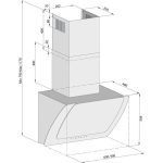 Hota decorativa Pyramis MISTERO, 90cm, sticla neagra, touch control, 586mc/h - imagine 2