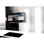 Hota insula Pyramis CORSO, 90cm, 704mc/h, 43dB, Touch Control, Inox si Sticla Neagra - imagine 2