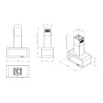 Hota insula Pyramis CORSO, 90cm, 704mc/h, 43dB, Touch Control, Inox si Sticla Neagra - imagine 3
