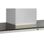 Hota decorativa Pyramis SILVERLIGHT, 90cm, 570mc/h, inox si stica neagra, timer - imagine 2