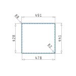 Chiuveta inox Pyramis LUME 45x40 1B, adancime 200mm, montare la nivel cu blatul, finisaj lucios, valva patrata - imagine 3