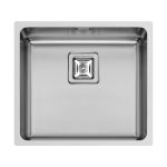 Chiuveta inox Pyramis LUME 45x40 1B, adancime 200mm, montare la nivel cu blatul, finisaj lucios, valva patrata