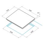 Pachet Pyramis SMARTLINE COMFORT SLIM, cuptor electric digital 5 functii, plita cu gaz si hota - imagine 3