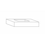 Savini Due Idea Lavoar din HPL 80x46 cm, cu 1 cuva centrala, culoare sky - imagine 2
