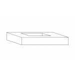 Savini Due Idea Lavoar din HPL 100x46 cm, cu 1 cuva centrala, culoare sky - imagine 2