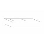 Savini Due Idea Lavoar din HPL 100x46 cm, cu 1 cuva stanga, culoare sky - imagine 2