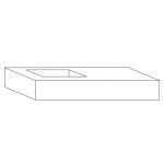 Savini Due Idea Lavoar din HPL 120x46 cm, cu 1 cuva stanga, culoare sky - imagine 2