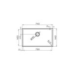 Chiuveta Granit TETRAGON 70x40 1B Carbon - imagine 2