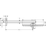 Hansgrohe Raindance E 300 palarie dus 1 functie cu brat 39 cm inclus, bronz periat - imagine 2