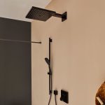 Hansgrohe Raindance E 300 palarie dus 1 functie cu brat 39 cm inclus, negru mat - imagine 2