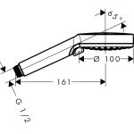 Hansgrohe Crometta Vario para dus OpenBox, alb-crom - imagine 2