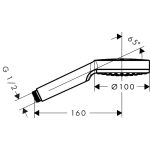 Hansgrohe Crometta para dus, 1 jet, crom - imagine 2