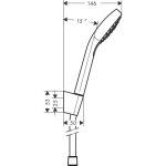 Hansgrohe Croma Select E Vario set para dus 3 functii, suport si furtun 160m , alb-crom - imagine 2
