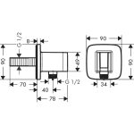 Hansgrohe FixFit Porter E conector dus cu suport para inclus, crom - imagine 2