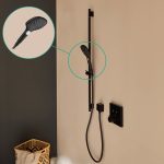 Hansgrohe Raindance Select E 120 para dus 3 functii, negru mat - imagine 2