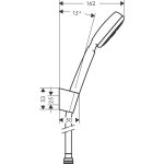 Hansgrohe Crometta 100 set para dus 1 functie, suport si furtun 160 cm, alb-crom - imagine 2