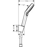 Hansgrohe Crometta Vario/Porter 2 jet, set cada cu furtun de 160cm, crom - imagine 2