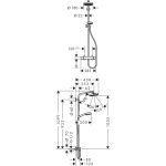 Hansgrohe Crometta 160 coloana de dus cu baterie termostatata, crom - imagine 2