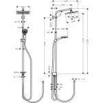 Hansgrohe Crometta S 240 Ecosmart 9l/min Reno sistem de dus cu palarie patrata, crom - imagine 2