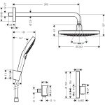 Hansgrohe Raindance Select S sistem de dus termostatat 2 functii, montaj incastrat, crom - imagine 2