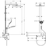 Hansgrohe Raindance E 300 coloana de dus cu baterie ShowerTablet, crom - imagine 2
