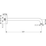 Hansgrohe brat dus 389 mm crom - imagine 2