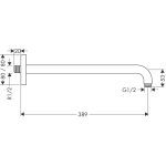 Hansgrohe brat dus 389 mm crom - imagine 2