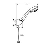 Hansgrohe Crometta 85 Vario set para dus 1 functie, suport si furtun 160 cm, crom - imagine 2