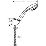 Hansgrohe Crometta 85 set para dus 1 functie, suport si furtun 160 cm, crom - imagine 2