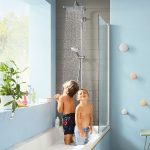 Hansgrohe Croma E 280 coloana de dus cu baterie termostatata, crom - imagine 2