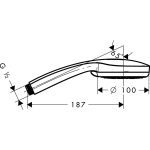 Hansgrohe Croma 100 Vario para dus, crom - imagine 2
