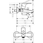 Hansgrohe Focus baterie cada-dus, crom - imagine 2
