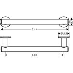 Hansgrohe Logis Universal bara de sprijin 30 cm, crom - imagine 2