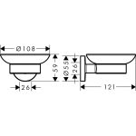 Hansgrohe Logis Universal savoniera, crom - imagine 2