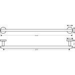 Hansgrohe Logis Universal suport prosop 64 cm, crom - imagine 2
