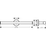 Hansgrohe Logis Universal suport hartie igienica dublu, crom - imagine 2