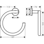 Hansgrohe Logis Universal suport prosop inel, crom - imagine 2