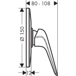 Hansgrohe Novus baterie dus montaj incastrat cu box inclus, crom - imagine 2