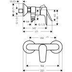 Hansgrohe Talis E baterie dus, bronz periat - imagine 2