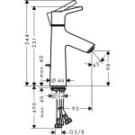 Hansgrohe Talis S 100 baterie lavoar cu ventil pop-up, crom - imagine 2