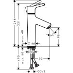Hansgrohe Talis S 100 baterie lavoar fara ventil , crom - imagine 2