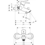 Hansgrohe Talis S baterie cada-dus, crom - imagine 2